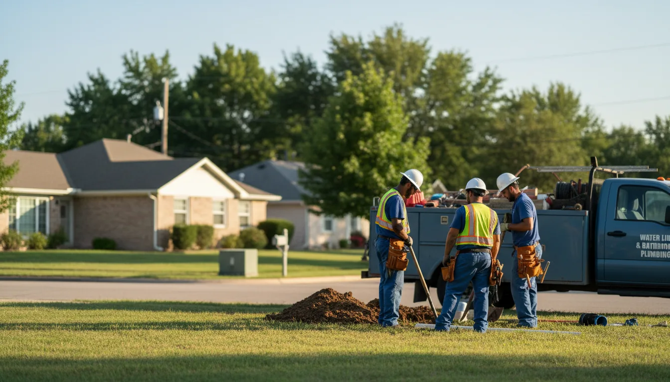 Residential water line and bathroom plumbing service in Webster, IA